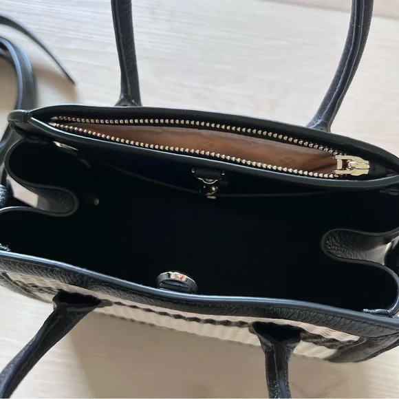 Kate Spade Knott Striped Straw Satchel - Picture 6 of 8